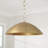24" W x 11" H Integrated LED Dome Pendant in Textural Feathered Brass with Designer Chain-124328670