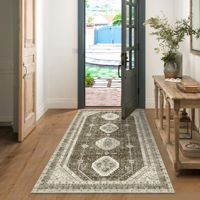 Tapis de sol en coton tissé, antidérapant et lavable