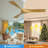 52 Inch Modern Ceiling Fan With 3 ABS Blades Remote Control Reversible DC Motor Without Light For Living Room-1286022101-1286022100