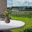 Round Stone Outdoor Bistro Table - 80 cm W 80 cm D