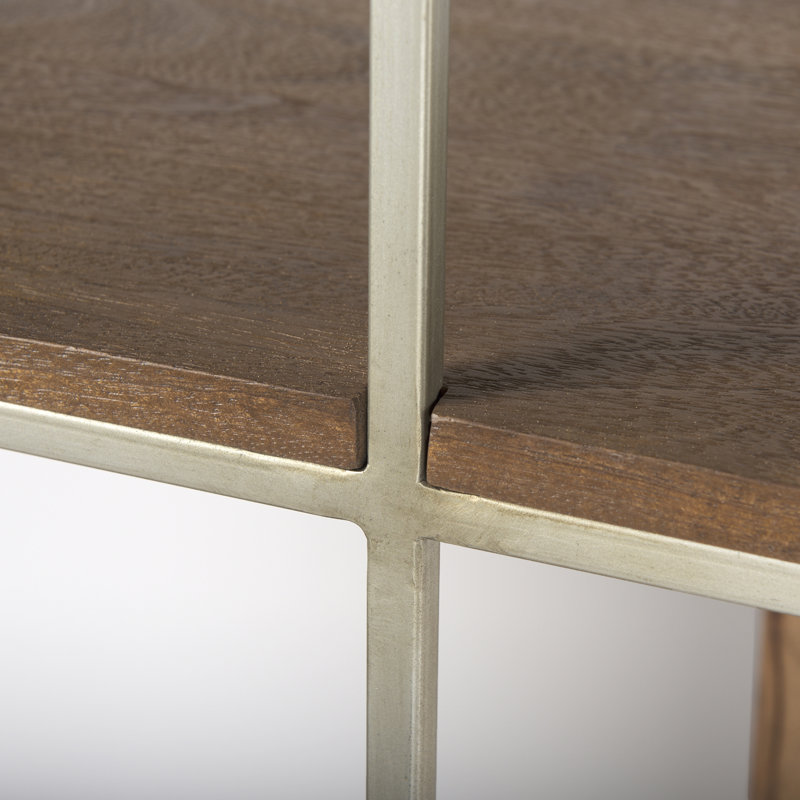 Pawnee Bookcase, Brown/Silver