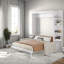 Grand lit escamotable avec canapé, bois MDF peu encombrant, solution pour maison moderne