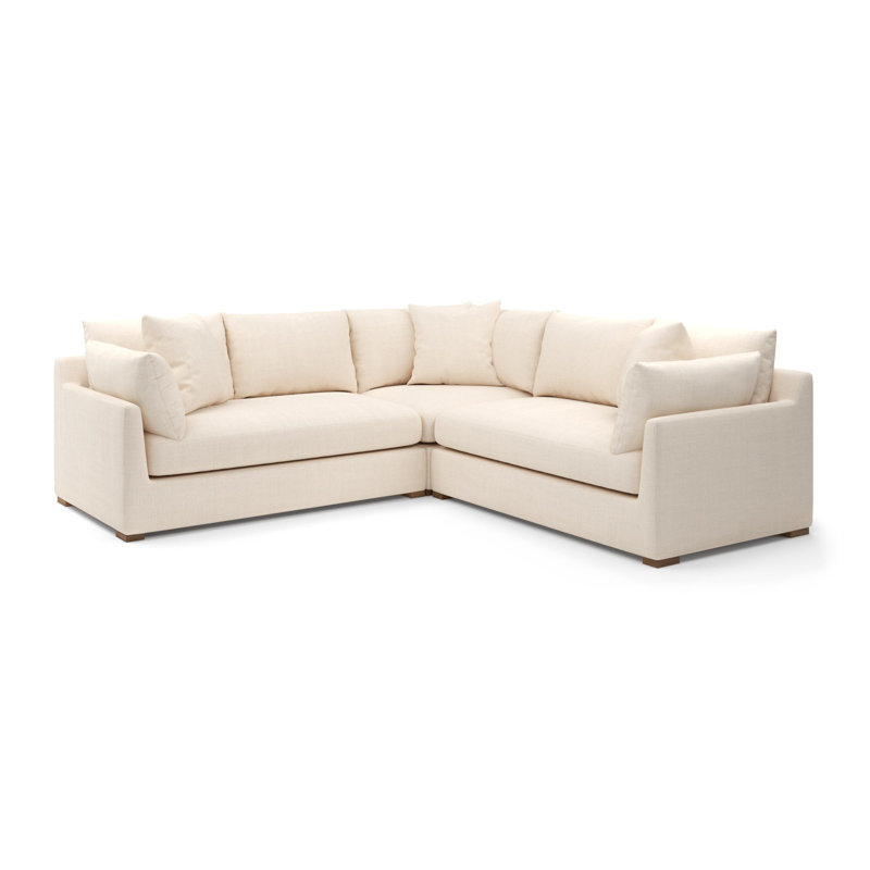 Canapé modulaire Ojai L, Mélange de polyester beige