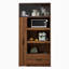 Armoire de cuisine de 70,87 po de hauteur avec tablette de rangement coulissante multifonctionnelle à plusieurs niveaux, 1 tiroir et porte en verre avec cadre en aluminium, armoire de rangement autoportante