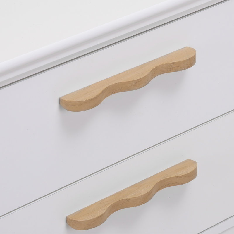 Table de chevet 2 tiroirs Lovette, Blanc
