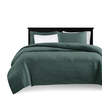 King 3 Piece Reversible Bedspread - Quilting Detail For A Soothing Bedtime Feeling, Pre-Washed Cotton Filling Comfort, 2 Shams Included Size Pattern Serene Sleeping Atmosphere, Includes &