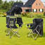 Chaise de camping portable avec auvent amovible, tissu en filet, poche latérale et porte-gobelet (1 pièce)