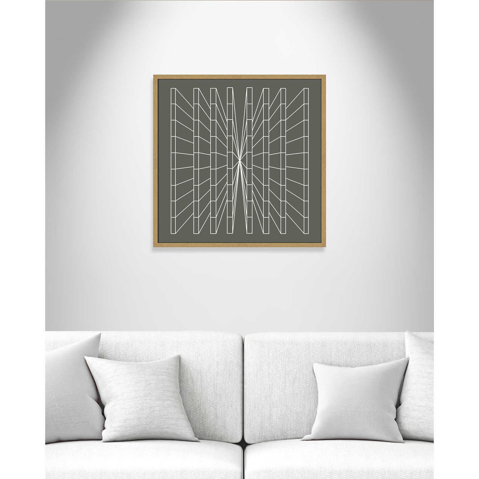 Olive Perspective by Sandi Hauanio, 27.5" H x 27.5" W x 0.75" D, Natural Wood Grain