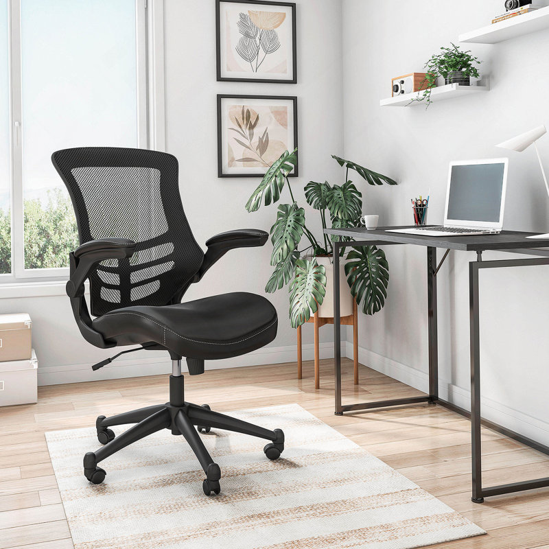 Chaise de bureau avec polyuréthane, pivotant, support lombaire, hauteur réglable, roulettes