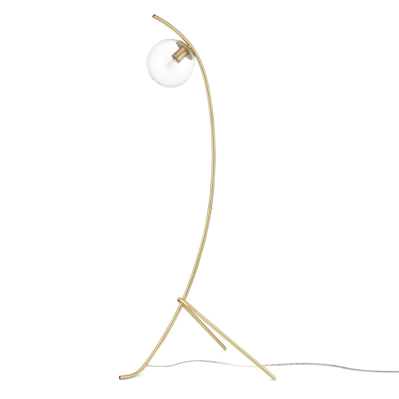 59.83'' Brushed Brass Arched Floor Lamp