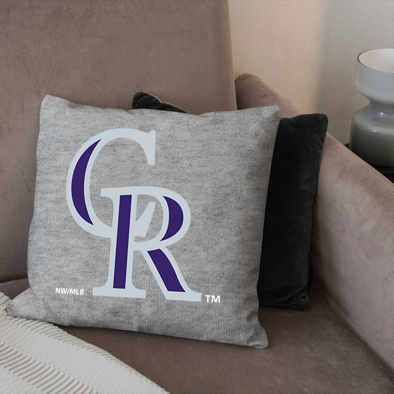 Colorado Rockies MLB Primary Sweatshirt PIllow 16 Inches