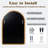 Elegant Arched Bathroom Vanity Mirror – Premium Stainless Steel Frame-2125061774-2119861907