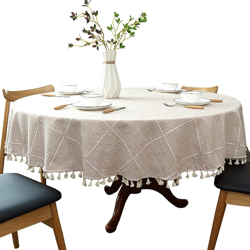 Nappe en lin coton épais