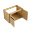Meuble-lavabo mural élégant avec lavabo en résine et rangement modulaire-129689009