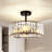 14.5" 4-Light Semi Flush Mount Ceiling Light Matte Black Frame Bright  (Bulbs Not Included)-847492794