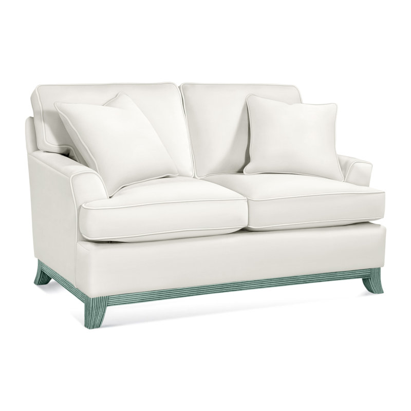 Oaks Way Upholstered 60'' Loveseat, Elite Ivory; 0321-91, Flax