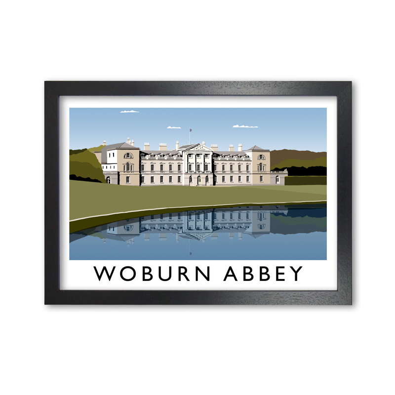 Woburn Abbey by Richard O'Neill - Single Picture Frame Print, 594 cm H x 814 cm W, Black