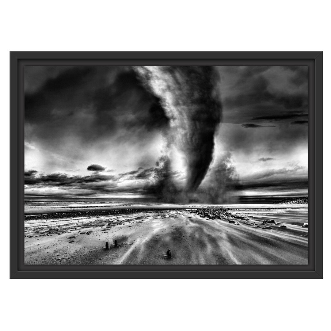 Gerahmtes Wandbild Dramatischer Tornado