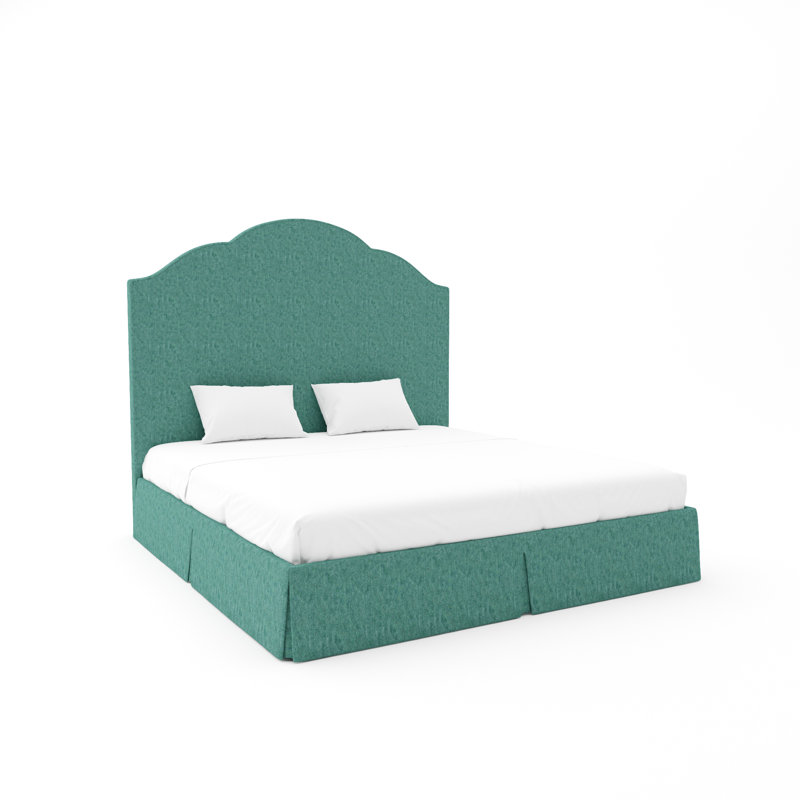 Columbia Bed, White, King, Posh Life Performance Velvet Spring