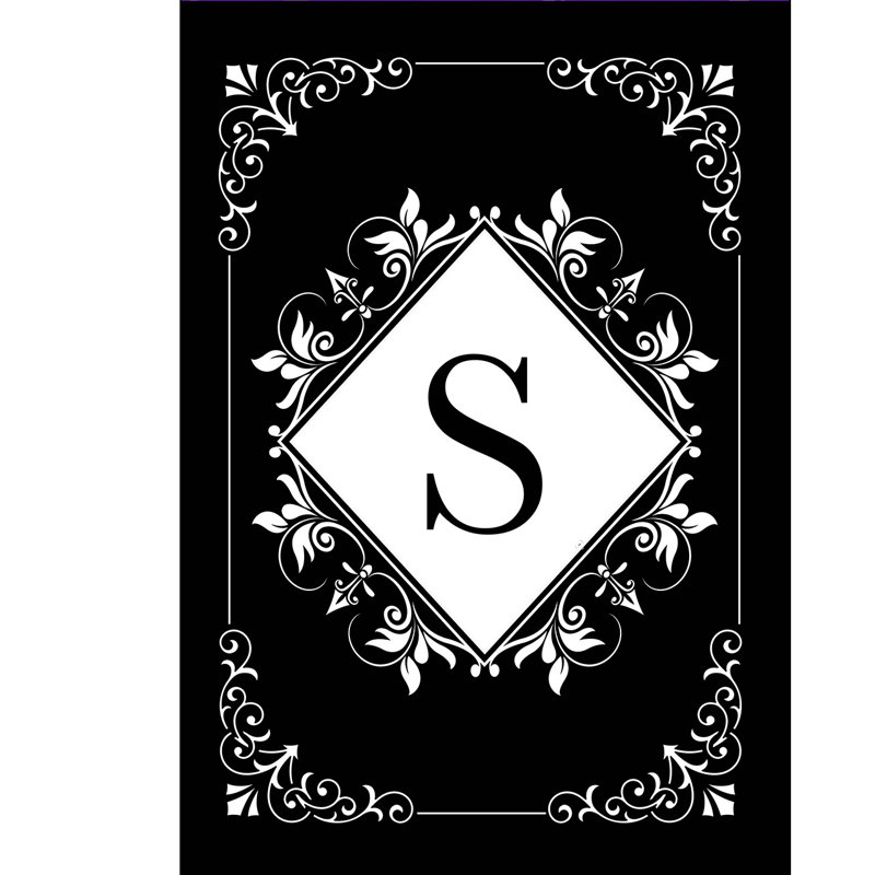 Black And White Monogram S House Flag