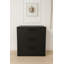 Commode noire à trois tiroirs Morgan