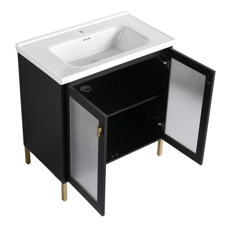 Ensemble de meuble-lavabo simple 18,7 po avec plateau Avrie