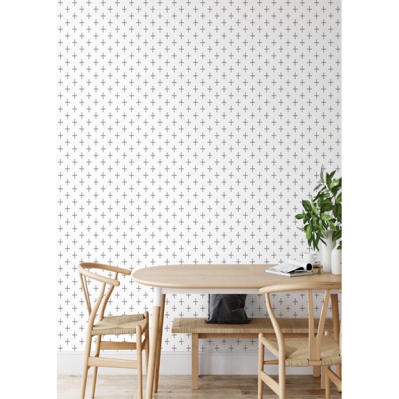 Addition 10' L x 24" W Wallpaper Roll, Non-pasted, Graphite