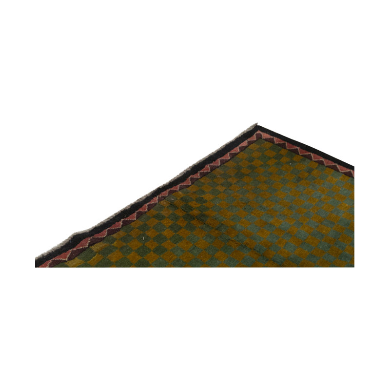 Tapis brun foncé de haute qualité noué à la main