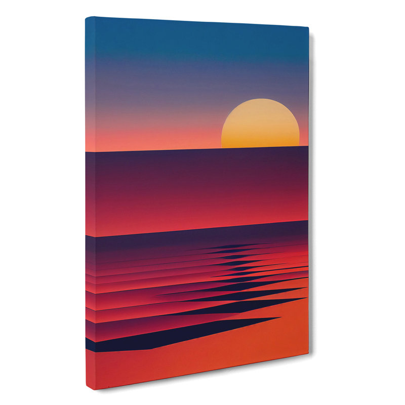 XV1022-4884X Unreal Sunset Abstract - Print, No Matte, 50cm H x 35cm W, Wrapped Canvas