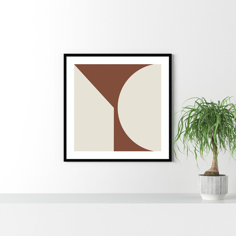 Minimal Max Mod I Hot Chocolate by The Creative Bunch Studio, Black Framed, 33.25" H x 33.25" W x 0.8" D