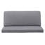 Cadre en bois massif gris de 50 po pour une stabilité à long terme, lin, rehaussement de style moderne avec revêtement en tissu, offrant un design élégant et confortable à votre pièce
