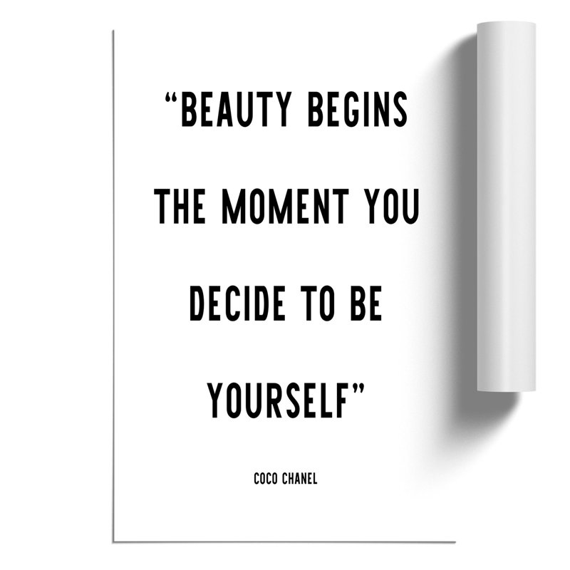 Beauty Begins - Frameless Print, 59cm H x 42cm W x 0.1cm D