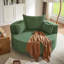 Chaise pivotante 360. Siège spacieux pour les loisirs et le confort. Revêtement en chenille. Coussins amovibles. Pour le salon, la chambre à coucher, la chaise de bureau à 360 degrés Siège confortable.-1313295038