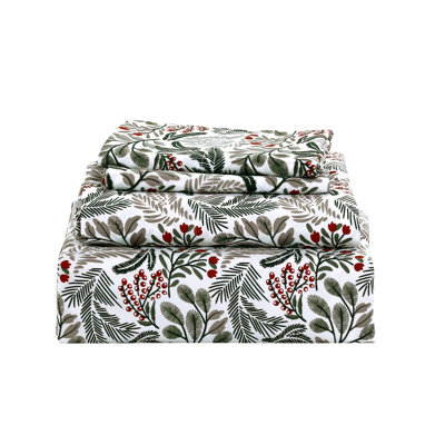 Pine Flower 4-piece Sheet Set Full