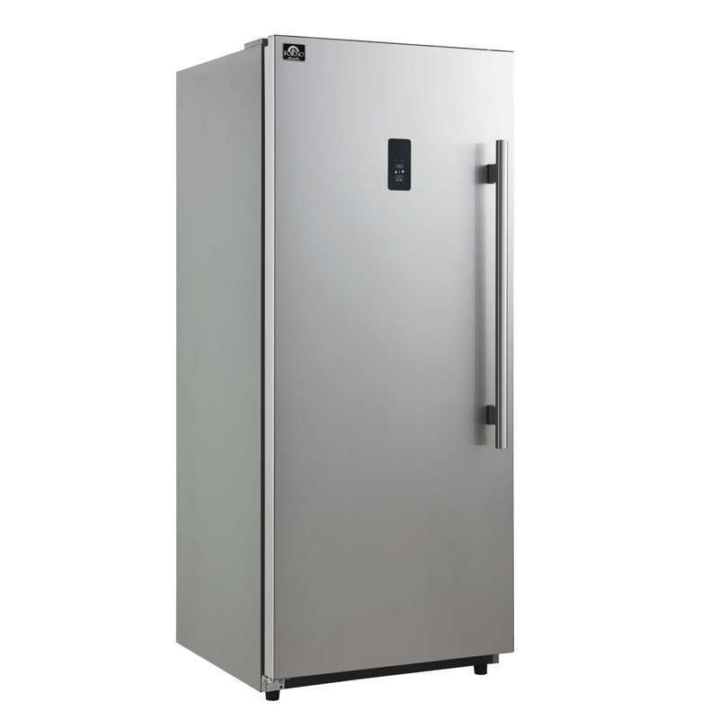 Congélateur pivotant à gauche 28 po Forno Fortezza en acier inoxydable, refroidissement sans gel, congélation rapide, commandes numériques, machine à glaçons automatique