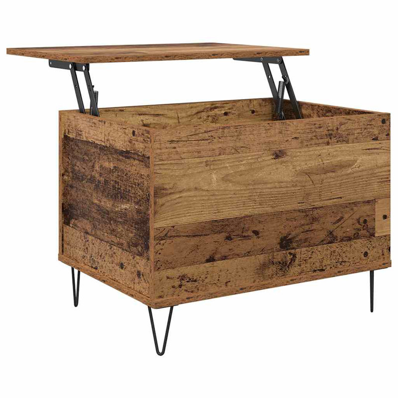 Lift Top Coffee Table with Storage, Old Wood