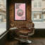 Motif de boule disco abstraite tourbillon rose-1511842725
