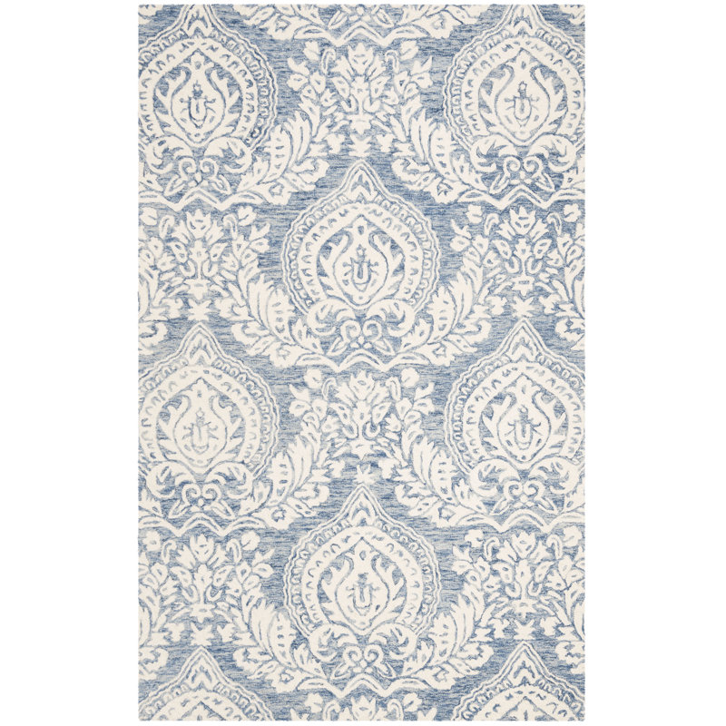 Jones Street Hand Tufted Wool Ikat Rug, Rectangle 4' x 6'