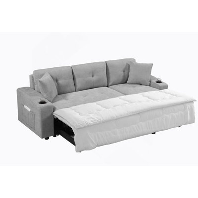 Convertible Corner Sofa With Armrest Storage, Sectional Sofa, Right Chaise Longue