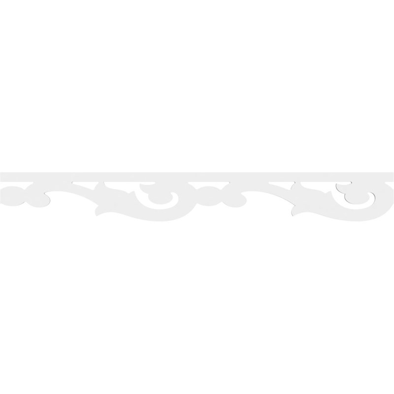 6"H x 5/8"P x 48"L Jerome Architectural Grade PVC Running Trim, 6" H x 48" W x 0.63" D