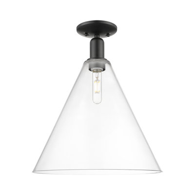 Arcadia - Berkshire Glass - 1 Light Semi-Flush Mount