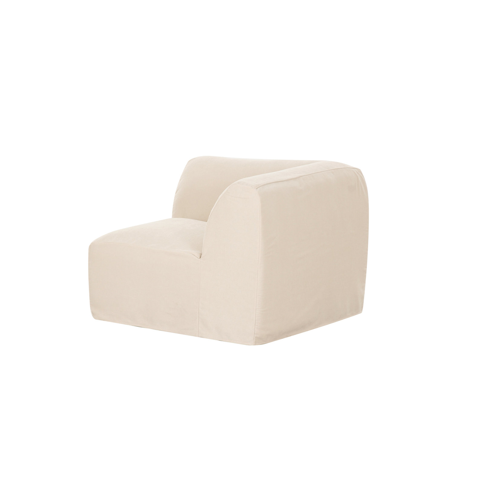Wilde Corner Accent Chair, Cream Veil Canvas
