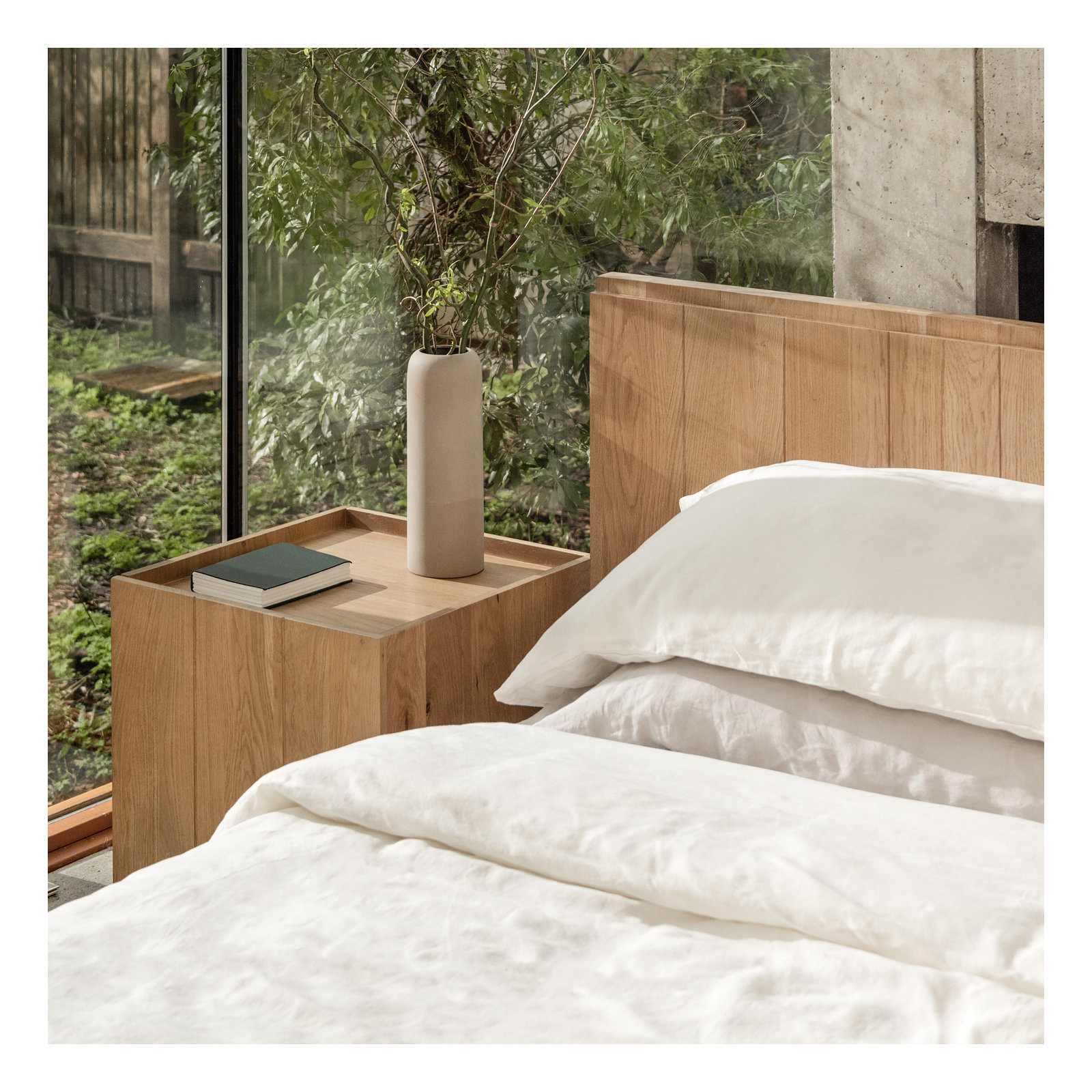 Odette Solid Wood Bed, King