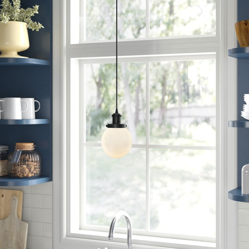 Chippewa 1 - Light Single Pendant, No Bulb Included, Matte White, Matte Black
