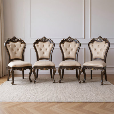 Chaise d'appoint en bois de cerisier Constantine (ensemble de 4)