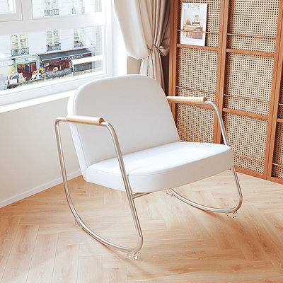 Chaise berçante en cuir de haute qualité