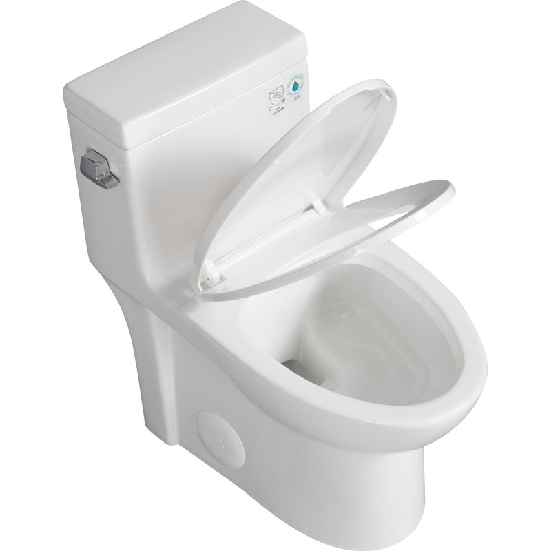 Siège de toilette à fermeture en douceur seulement, Blanc / Blanc