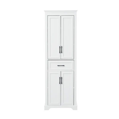 70.8-inch Freestanding Bathroom Cabinet With Adjustable Shelves And Soft-close Hinges, Suitable For Bedrooms, Bathrooms, And Laundry Rooms, White