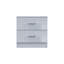 Brendle 2 Drawer Bedside Table Nightstand. High Gloss Front with Chrome Handles, Scratch Resistant.-39703072