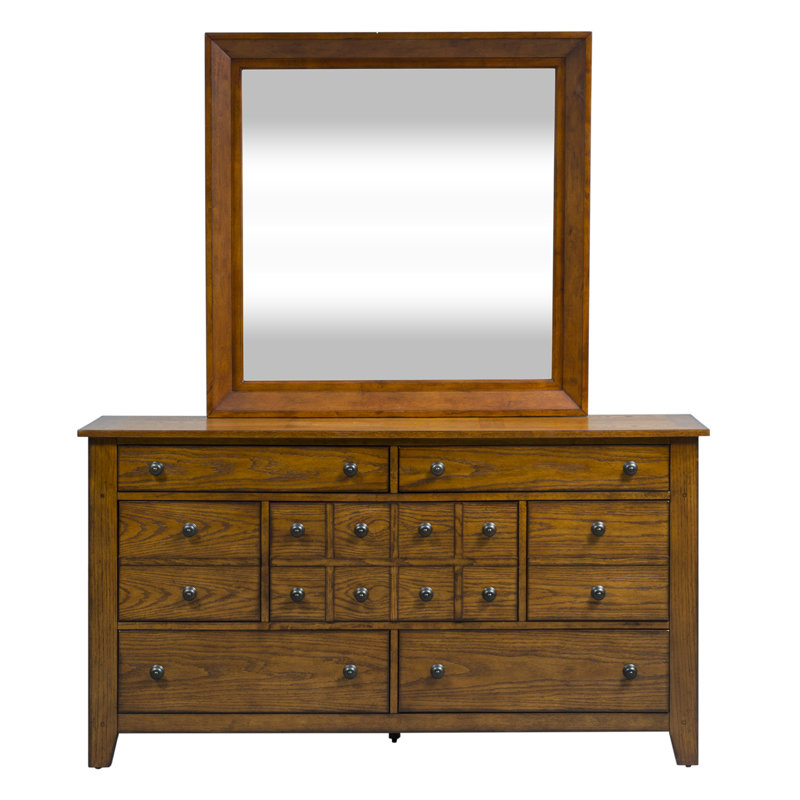Oconee Commode 16 tiroirs avec miroir Careese